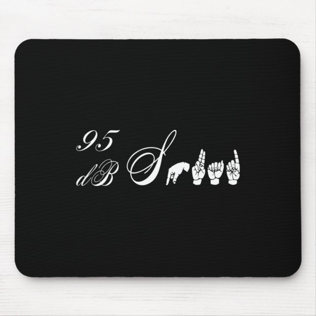 Mousepad Db Linguagem de Sinal de Mão Linguagem de Mão Sens (Frente)