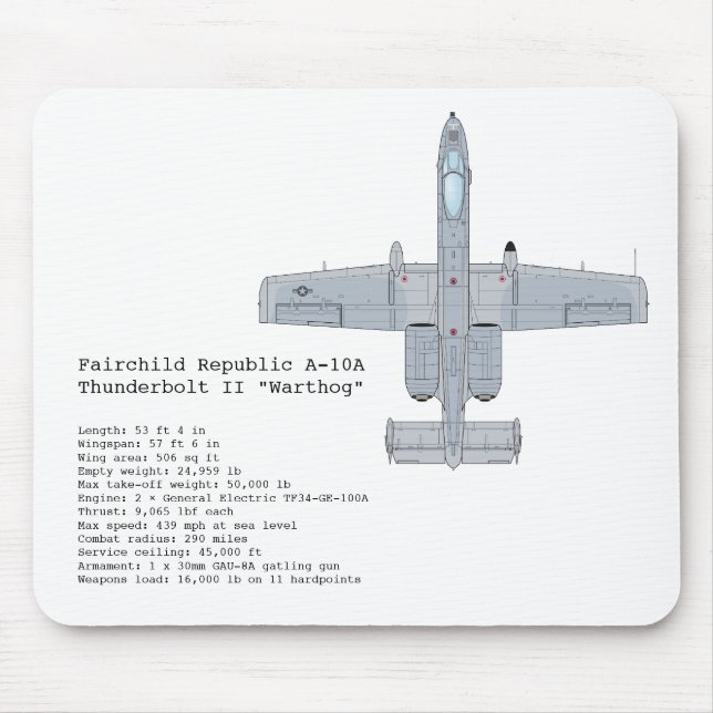 Mousepad de A-10 Warthog (Frente)