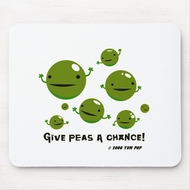 Mousepad Dê a ervilhas uma possibilidade (Frente)