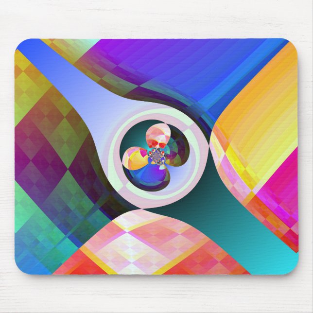 Mousepad de abstrato quadrados (Frente)