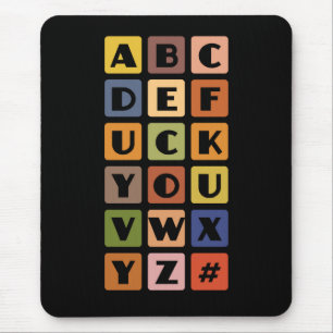 Mousepad de alfabetos travesseiros