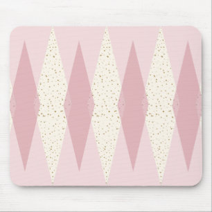Mousepad de Argyle Rosa Moderno do meio século