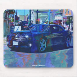 Mousepad de Arte Coletor Clássico de Carros Pretos