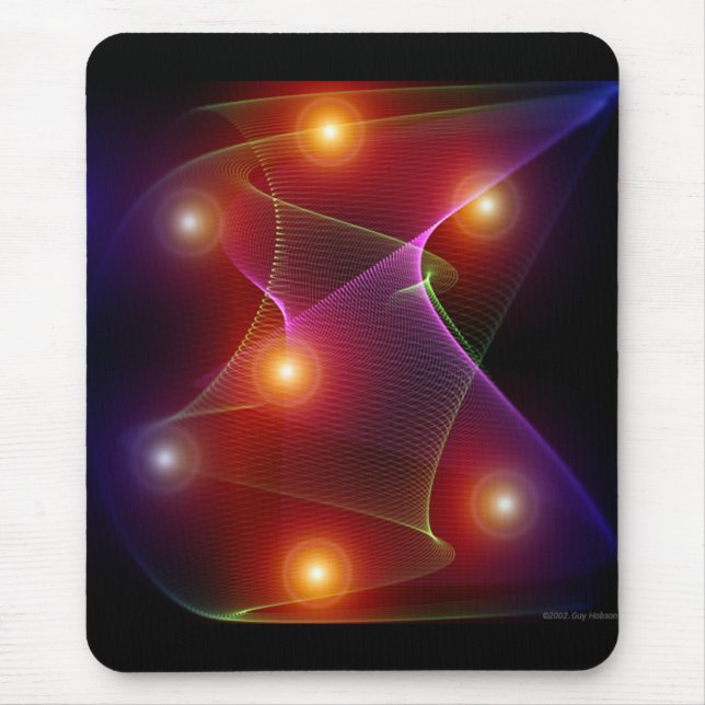 Mousepad de Arte Digital Abstrato Sete Sóis (Frente)