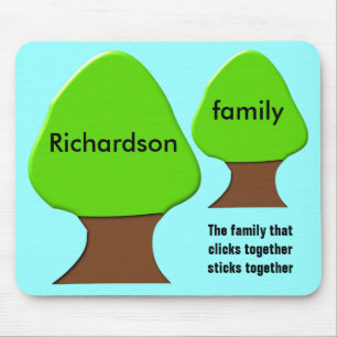 Mousepad de Árvore Personalizável da Família de Ár