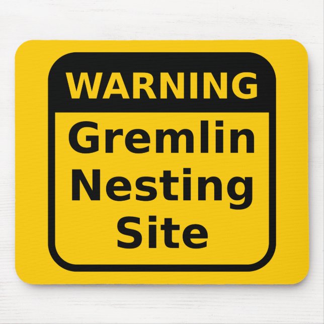 Mousepad de Aviso Gremlin (Frente)