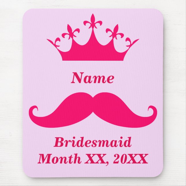 Mousepad de bigode rosa-ponte (Frente)