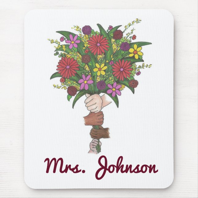 Mousepad de Buquê de Flor Personalizado do Profess (Frente)