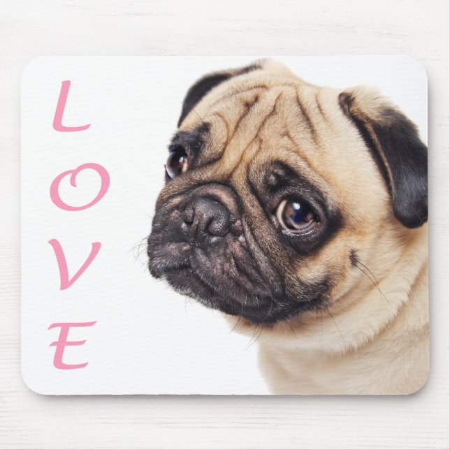 Mousepad de Cachorro Pug Fofinho (Frente)