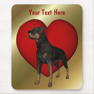Mousepad de Cachorro Vermelho Rottweiler
