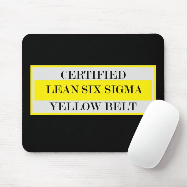 Mousepad De Cinta Amarelo Sinal Seis Sigma Certifi (Com mouse)