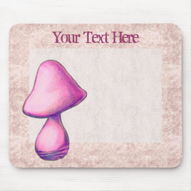 Mousepad de Cogumelo Rosa (Frente)