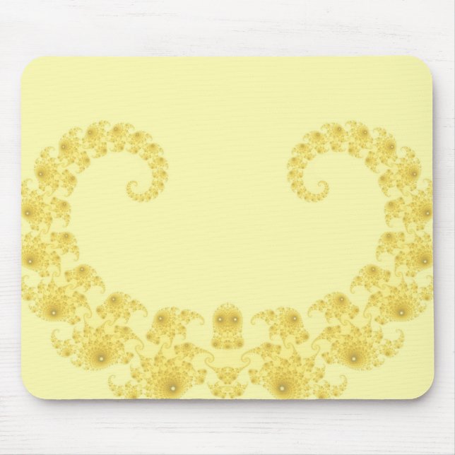 Mousepad de Coração de Ouro Amarelo (Frente)