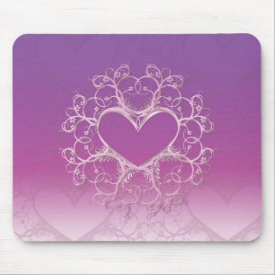 Mousepad de Coração Púrpura