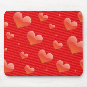 Mousepad de Corações Vermelhos