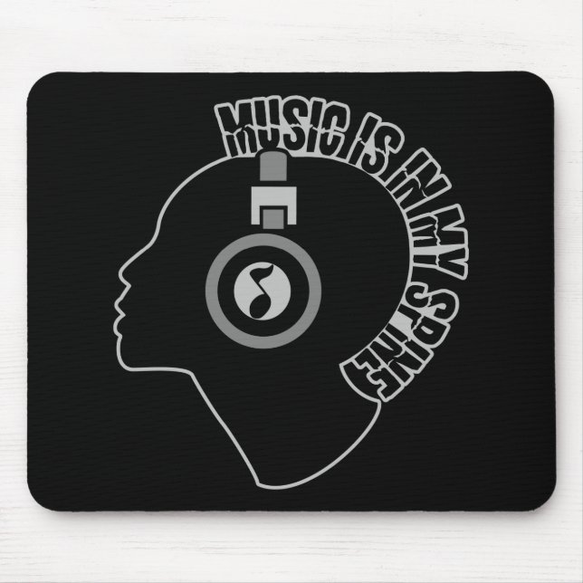 Mousepad de cores personalizado de música (Frente)