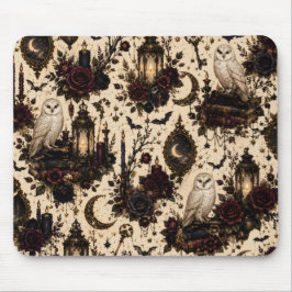 Mousepad de Coruja de Celeiro Gótica
