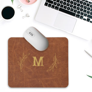 Mousepad de couro personalizado, nome personalizad