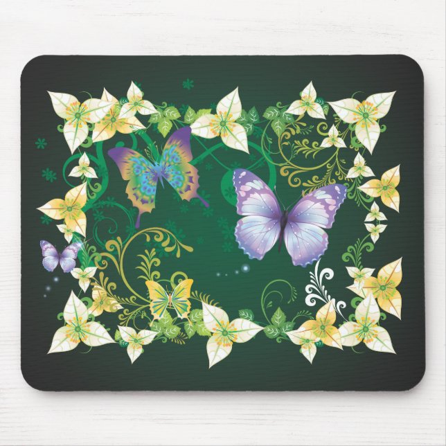 Mousepad de Decor de Flor 4 (Frente)
