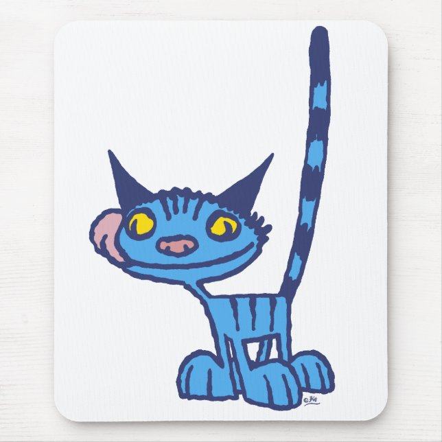 Mousepad de desenho azul legal (Frente)