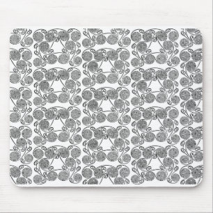 Mousepad de desenho preto e branco