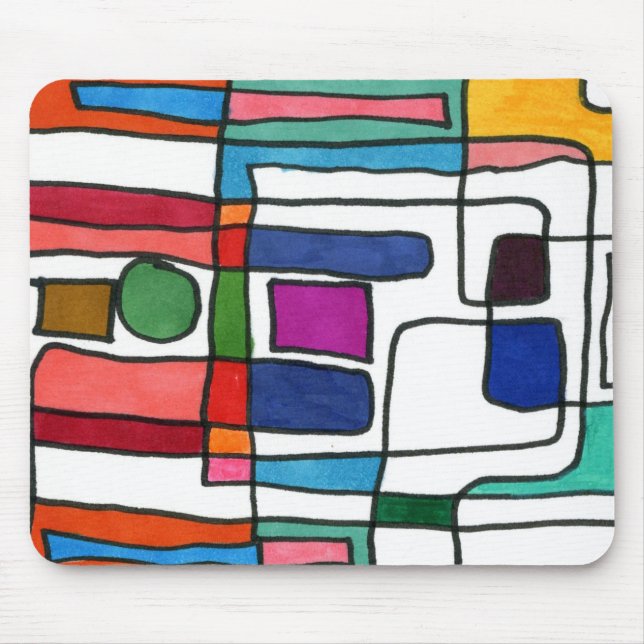 Mousepad de Design Abstrato do "Mapa da Cidade" (Frente)