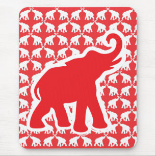 Mousepad de elefante vermelho