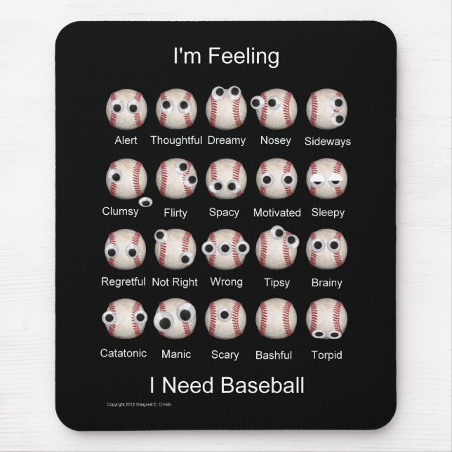 Mousepad de Emoções de Baseball (Frente)
