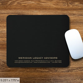 Mousepad de Empresa Dourada e Negra Clássica