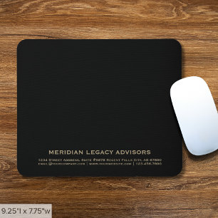 Mousepad de Empresa Dourada e Negra Clássica