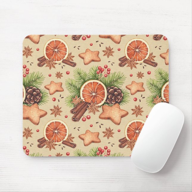 Mousepad de especiaria de Natal (Com mouse)