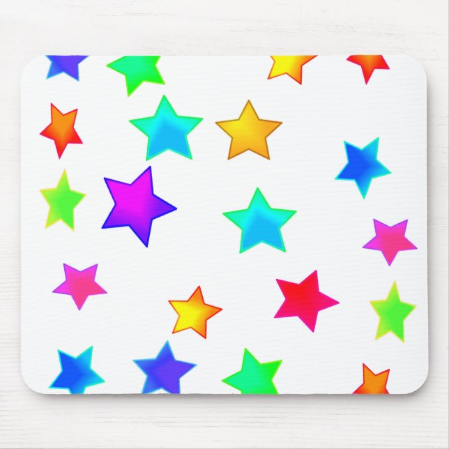Mousepad de Estrelas Colorido (Frente)