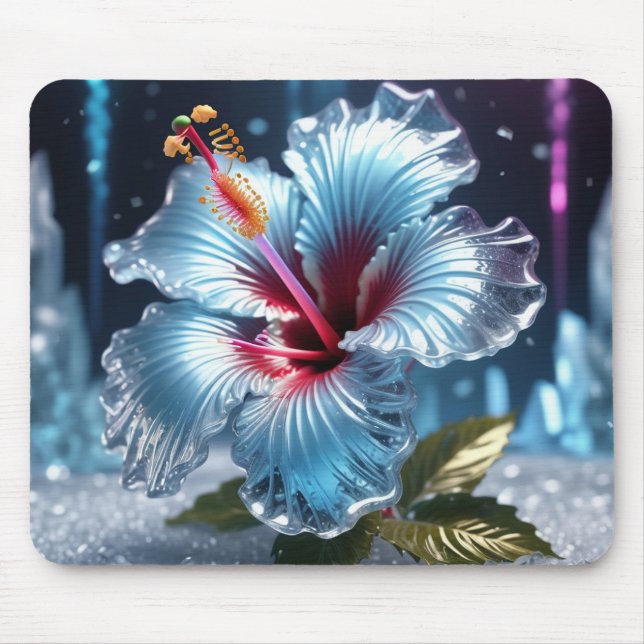 Mousepad De Flor De Gelo Inverno (Frente)
