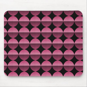 Mousepad de Flor Retroativo Vibrante Burgundy