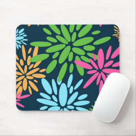 Mousepad de Flores Coloridas do Fireworks abstrato
