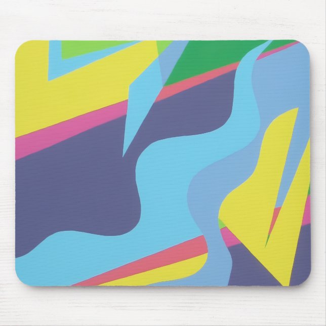 Mousepad de Formas Abstratas Coloridas (Frente)