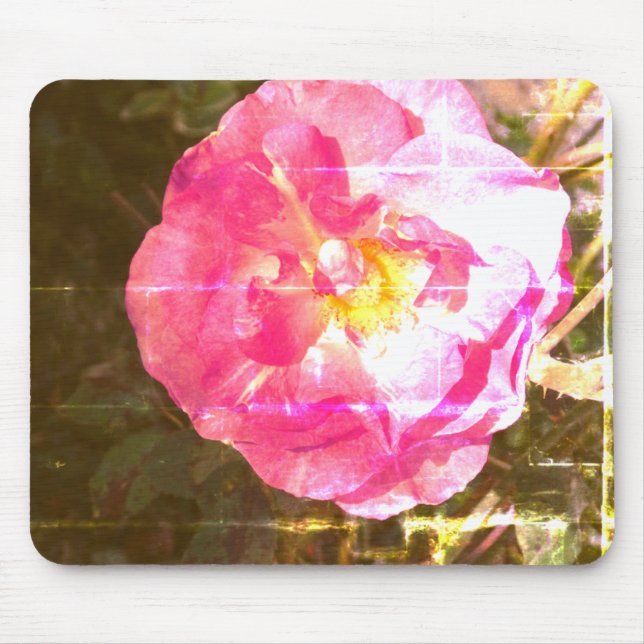 Mousepad de Fotografia do rosa Flor (Frente)