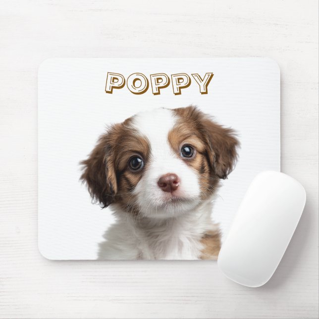 Mousepad de Fotografia e Nome Personalizado do Cão (Com mouse)