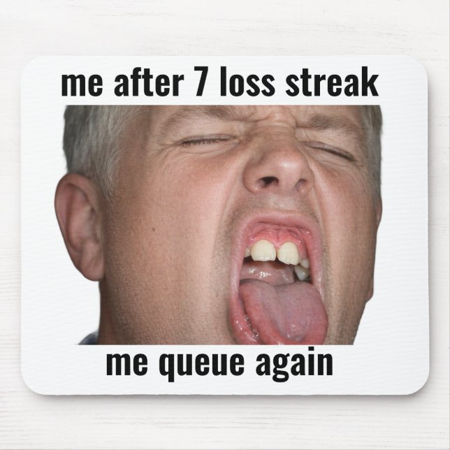 Mousepad de Gamer Divertido Após 7 Derrotas Seguid (Frente)
