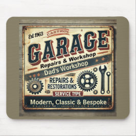 Mousepad de Garagem de Vintage Personalizado