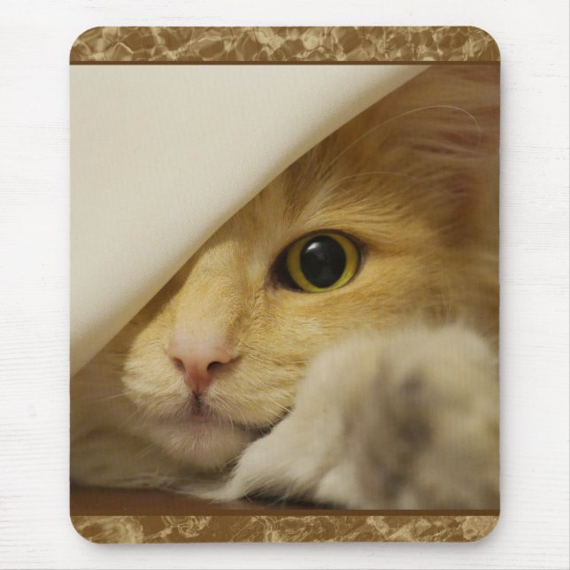 Mousepad de Gatinho Amarelo Fofo (Frente)