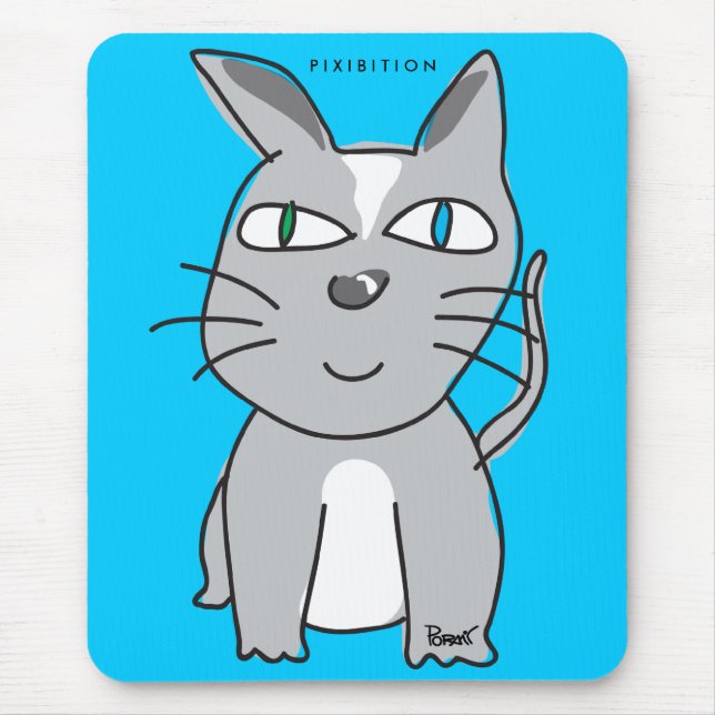 Mousepad de Gato de cinza (Frente)