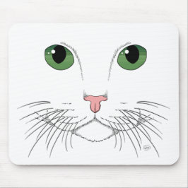 Mousepad de Gato Olhado Verde