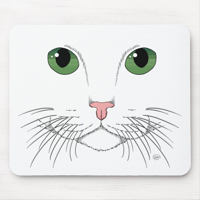 Mousepad de Gato Olhado Verde (Frente)