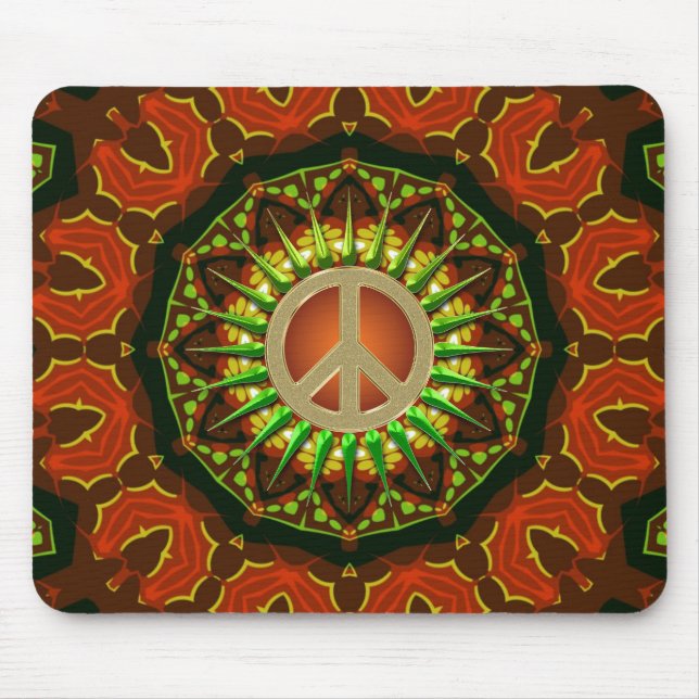 Mousepad de Geometria Floral de Peace Batik (Frente)