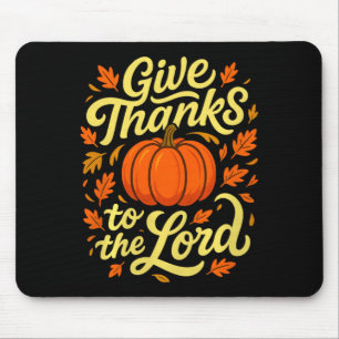 Mousepad Dê Graças Ao Senhor Abóbora Desenho De Outono Cris