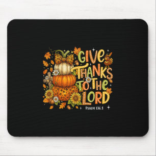 Mousepad Dê Graças Ao Senhor Outono Abóbora Dia de Ação de