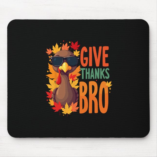 Mousepad Dê Graças Irmão Peru Turquesa Grato Agradecido (Frente)