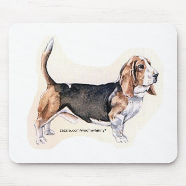 Mousepad de Hound Basset (Frente)