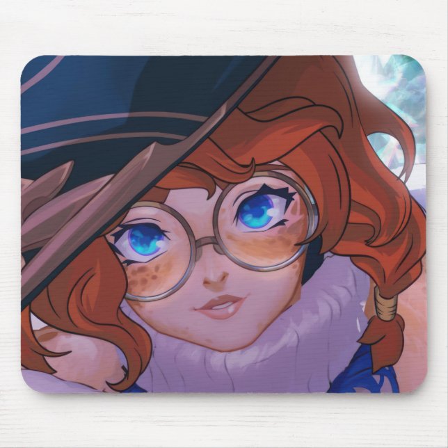 Mousepad de Jogos de Bruxa | Suporte personalizáve (Frente)